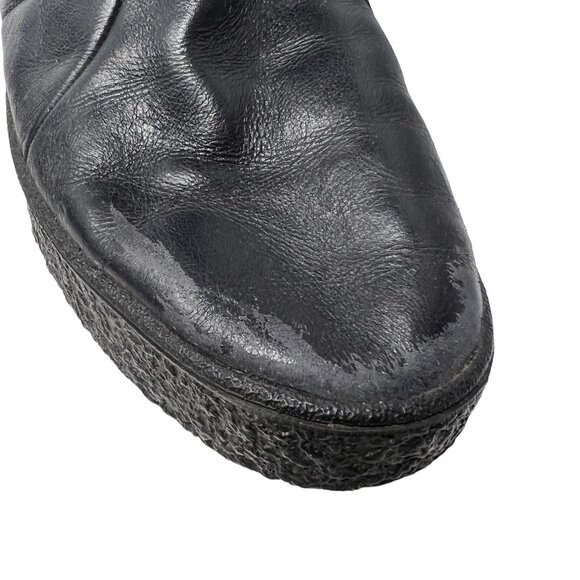 Silga Women's 9D Leather Lined Black Winter Boots Vintage Retro Zip Mid Calf - Picture 11 of 11